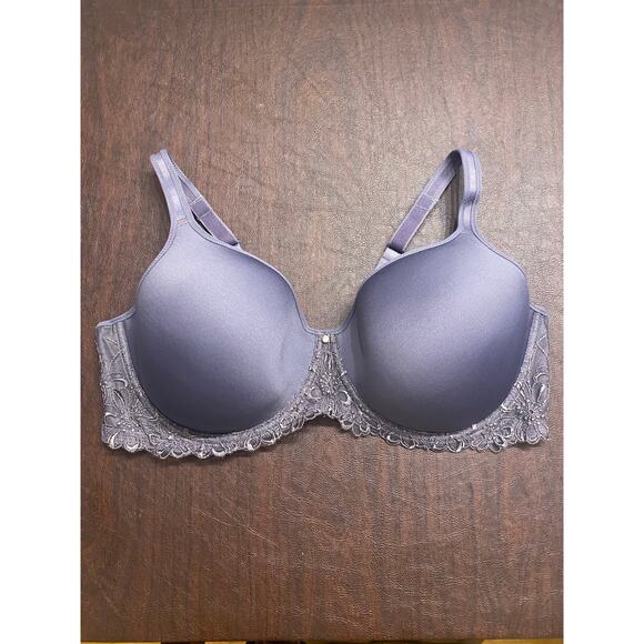 Bali 42C‎ Lace Wide Adjustable Strap Grey Bra with Underwire - Picture 1 of 7